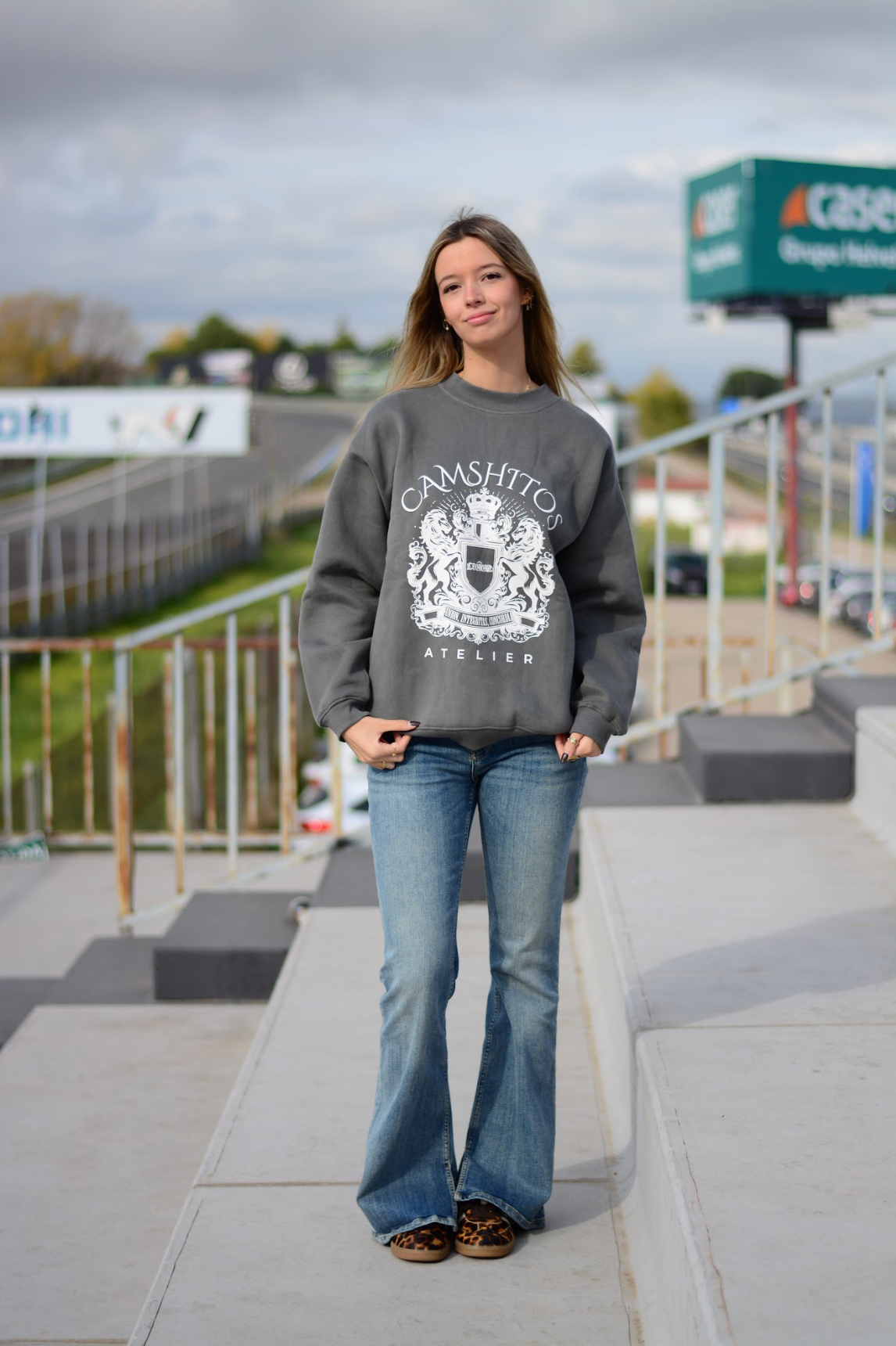 ”FAMILY FIRST” Mid Gray Crewneck