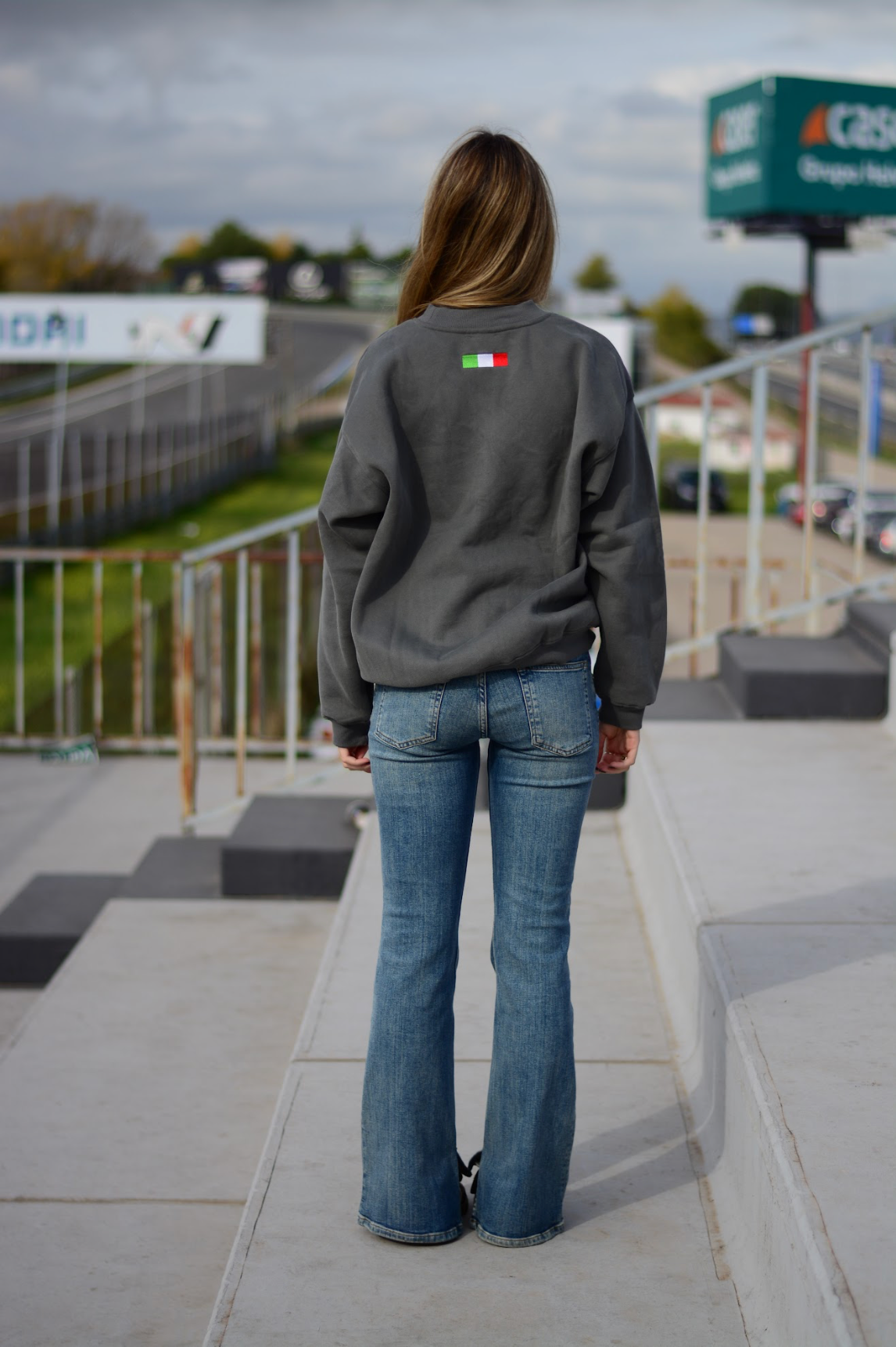 ”FAMILY FIRST” Mid Gray Crewneck